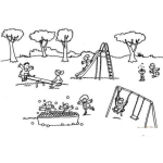 Dibujo para colorear Colorear Parque Infantil
