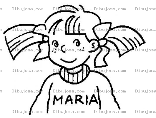 Dibujo para colorear Colorear A Maria Con Chongos