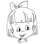 Dibujo para colorear Colorear Nina Con Pelo Cortito