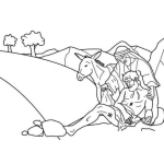 Dibujo para colorear Dibujo del Buen Samaritano para colorear