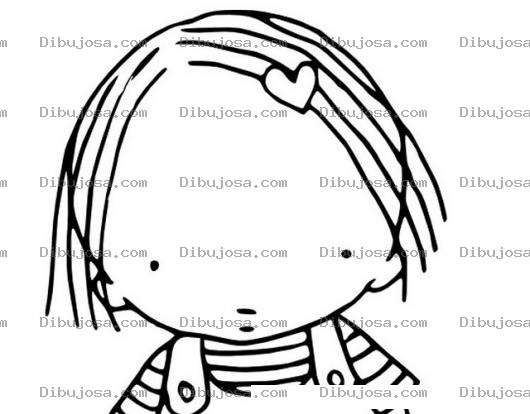 Dibujo para colorear Colorear Bebita Triste