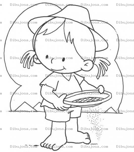 Dibujo para colorear Colorear Nena Descalza