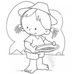 Dibujo para colorear Colorear Nena Descalza