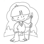 Dibujo para colorear Colorear Nino Cazador