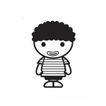 Dibujo para colorear Colorear Negrito Africano