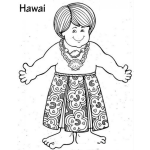 Dibujo para colorear Colorear Hawaiiano