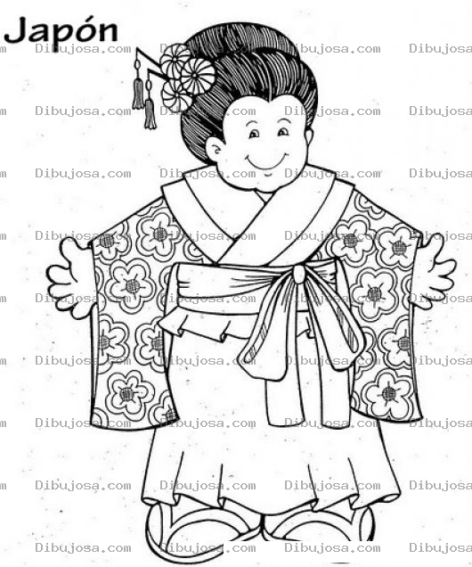 Dibujo para colorear Colorear Japonesita