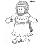 Dibujo para colorear Colorear Mujer Africana