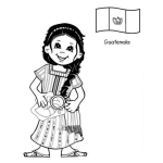 Dibujo para colorear Chica De Guatemala Para Colorear