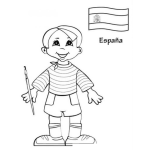 Dibujo para colorear Colorear Nino Espanol