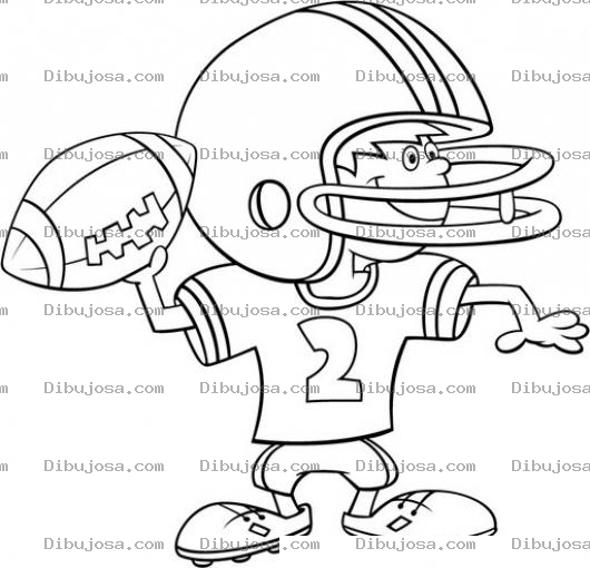 Dibujo para colorear Colorear Jugador De Futbol Americano