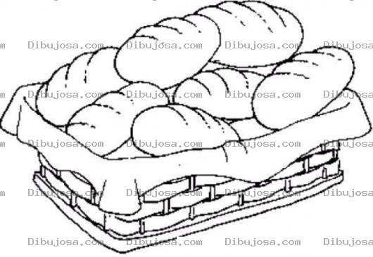 Dibujo para colorear Colorear Canasta De Pan