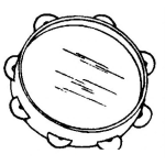 Dibujo para colorear Colorear Pandereta De Evangelico