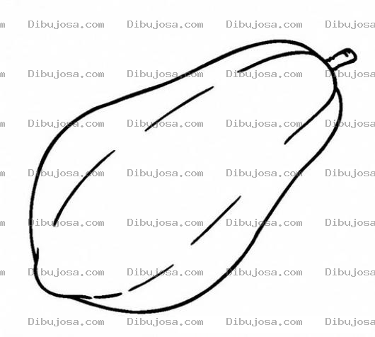 Dibujo para colorear Colorear Papaya