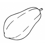 Dibujo para colorear Colorear Papaya