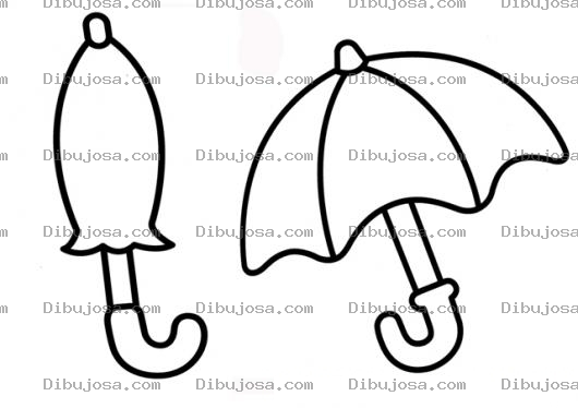 Dibujo para colorear Sombrilla Y Paraguas Para Colorear