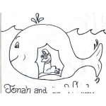 Dibujo para colorear Dibujo de Jonas tragado por el gran pez