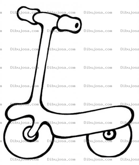 Dibujo para colorear Colorear Patinete