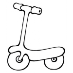 Dibujo para colorear Colorear Patinete