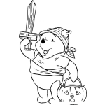 Dibujo para colorear Winnie Pooh de Pirata