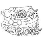 Dibujo para colorear El Arca de Noe para Colorear