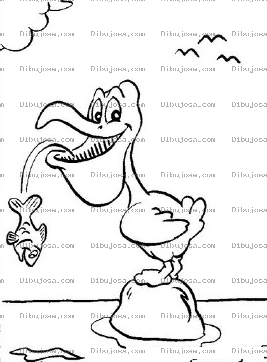 Dibujo para colorear Pelicano Para Colorear