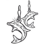 Dibujo para colorear Colorear Aretes De Delfines