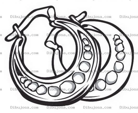 Dibujo para colorear Pendientes De Plata Para Colorear