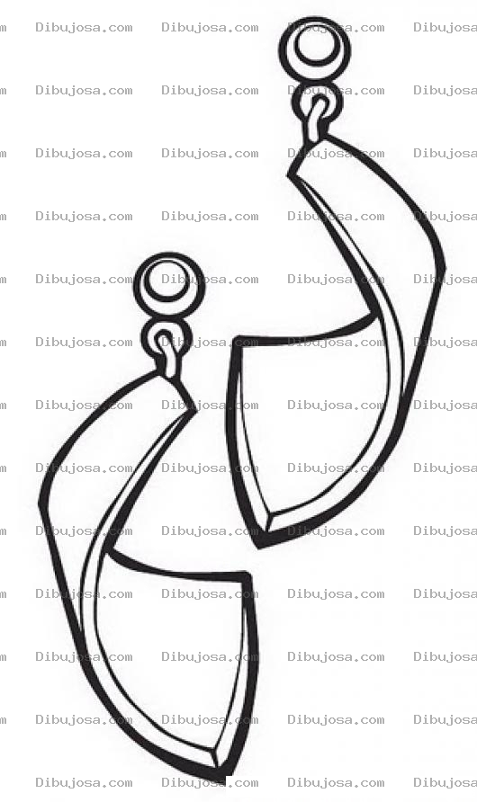 Dibujo para colorear Colorear Pendientes De Oro De 18 Kilates