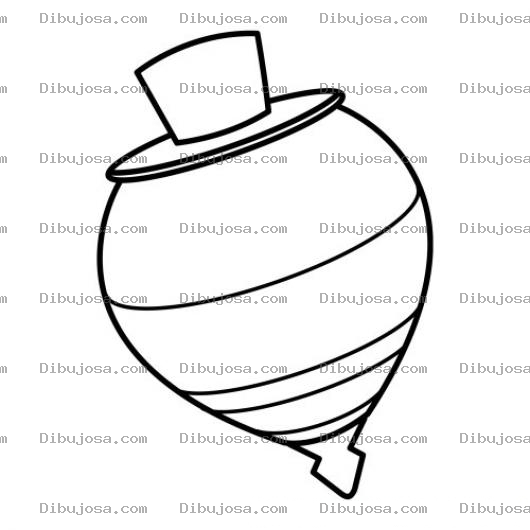 Dibujo para colorear Trompo De Madera Para Colorear Y Pintar De Calacho