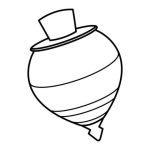 Dibujo para colorear Trompo De Madera Para Colorear Y Pintar De Calacho