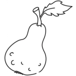 Dibujo para colorear Pera Para Colorear