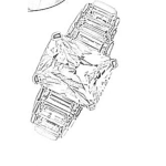 Dibujo para colorear Kim Kardashian Engagement Ring Coloring Page