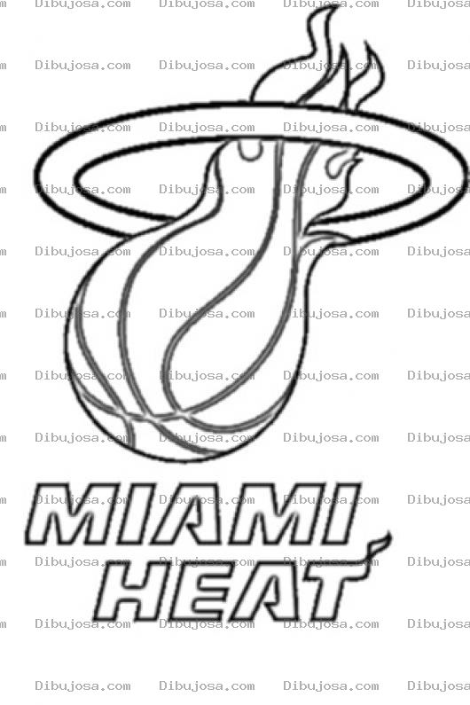 Dibujo para colorear Miami Heat Logo Coloring Page