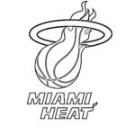 Dibujo para colorear Miami Heat Logo Coloring Page