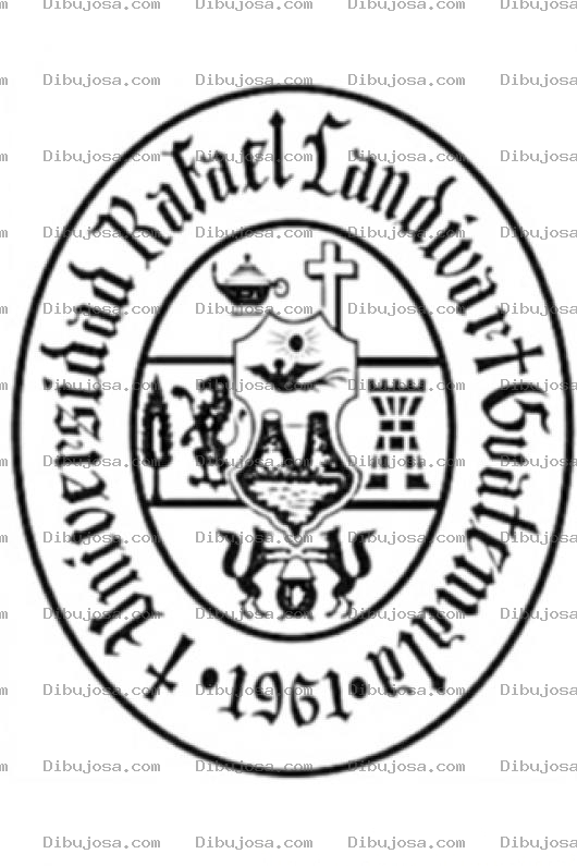 Dibujo para colorear Logo Universidad Rafael Landivar De Guatemala Para Colorear