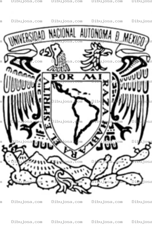 Dibujo para colorear Logo Universidad Nacional Autonoma De Mexico Unam Para Colorear