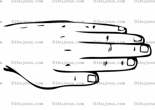 Dibujo para colorear Colorear Mano Estirada