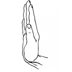 Dibujo para colorear Colorear Mano Parando Denotando Espere Pare O Detengase