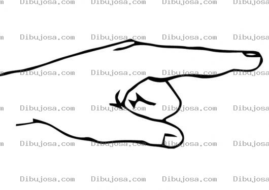 Dibujo para colorear Mano Con Dedo Indice Apuntando Y Senalando Algo