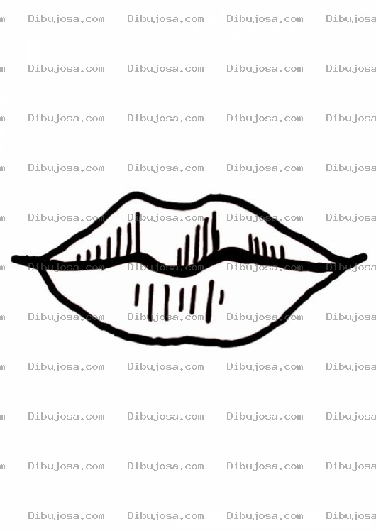 Dibujo para colorear Colorear Labios De Mujer