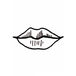 Dibujo para colorear Colorear Labios De Mujer