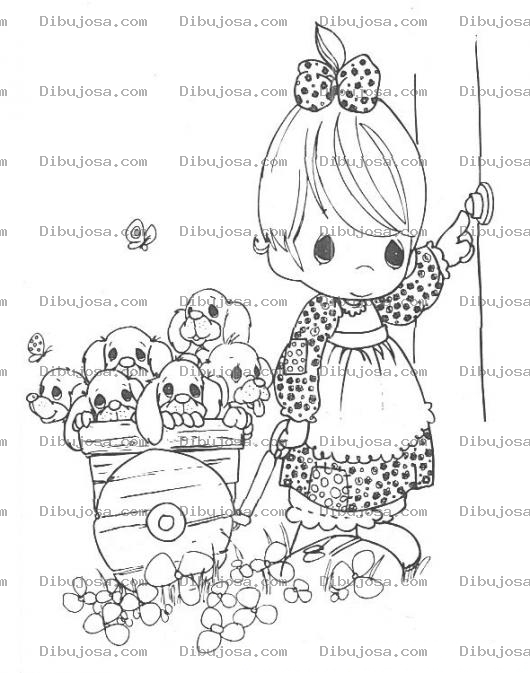 Dibujo para colorear precious moments para pintar