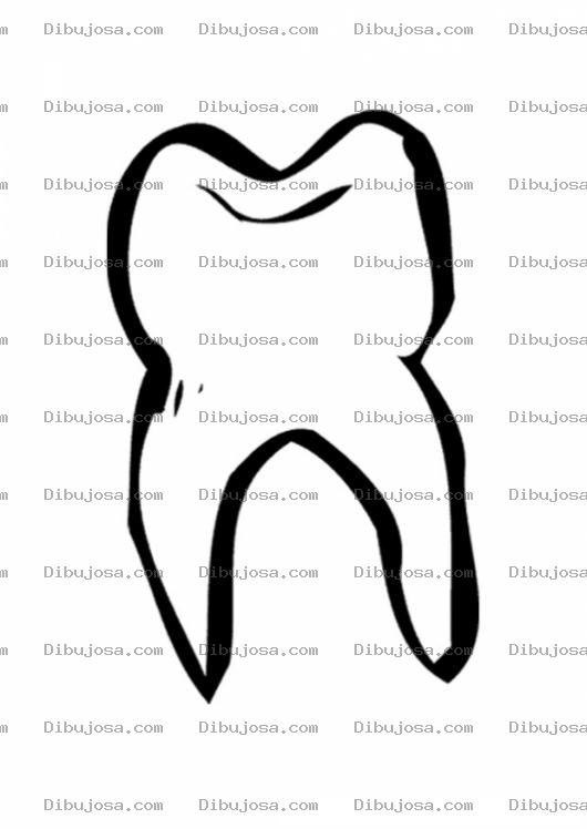 Dibujo para colorear Colorear Diente Entero Extraido