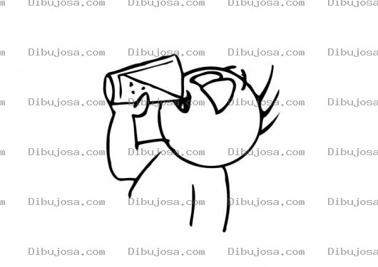 Dibujo para colorear Colorear Nino Tomando Agua