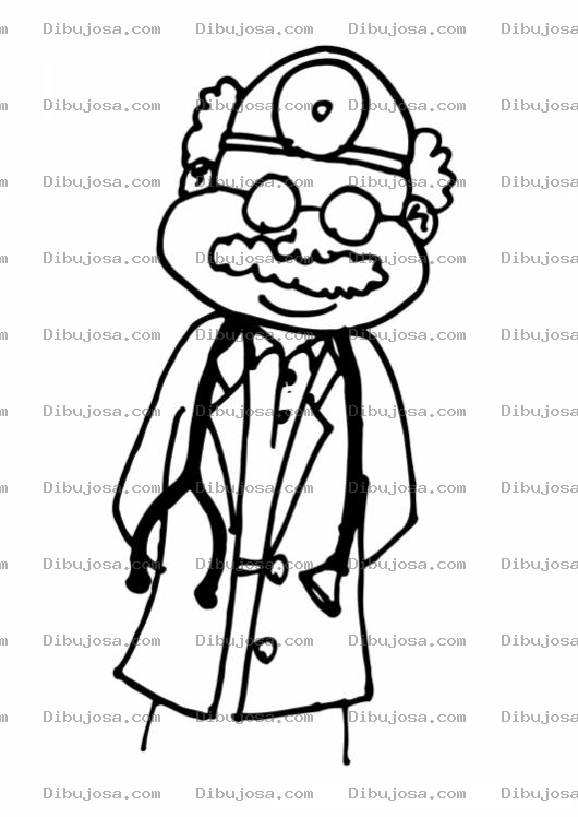 Dibujo para colorear Colorear Medico Doctor