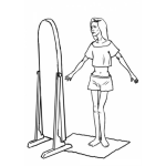 Dibujo para colorear Colorear Mujer Anorexica Con Anorexia
