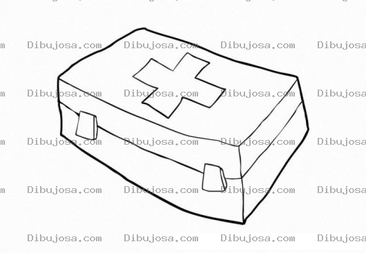 Dibujo para colorear Colorear Botiquin Kit De Primeros Auxilios