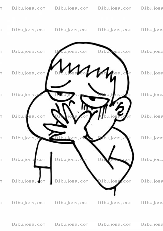 Dibujo para colorear Colorear Muchacho A Punto De Vomitar