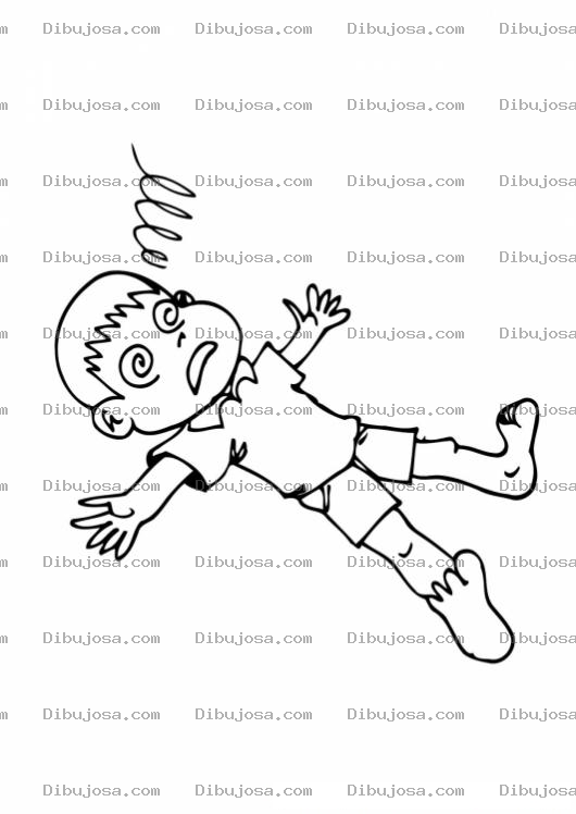Dibujo para colorear Colorear Muchacho Desmayado